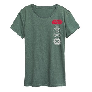 Women's - Star Wars - Darth Vader Icons Short Sleeve Graphic T-Shirt - 1 of 4