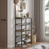 TIRAMISUBEST Industrial 5-Tier Shoe Rack with Mesh Shelves - Adjustable Entryway Storage Organizer for Living Room, Bedroom & Porch - 3 of 4