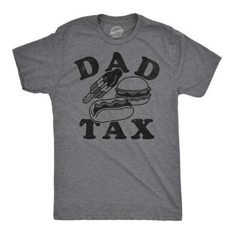 Мужские футболки Crazy Dog T-Shirts, Inc. Mens Funny T Shirts Dad Tax Junk Food Sarcastic Food Graphic Novetly Tee for Men - Crazy Dog Men's T Shirt Gift for Dad Dark Grey XL