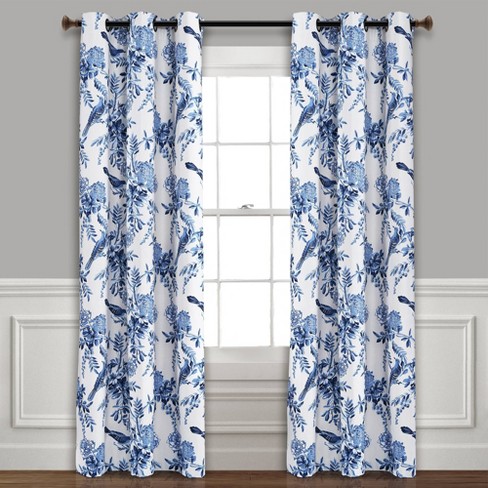 52x90in Z&L Home Farm White Daisy Flowers Pattern Blackout Window Curtains Thermal Insulated Drapes Black Window Panel Grommet Darkening Treatments for Living Room Bedroom Bathroom