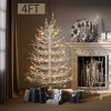 Mlmh & Kngwa Pre-lit Aspen Fir Artificial Christmas Tree,Holiday Coral Christmas Tree with Snow Flocked Branch Tips and Warm White LED Lights - 2 of 4