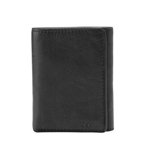 Generic Men's Ingram Leather Trifold with ID Window Wallet, Black - 1 of 3