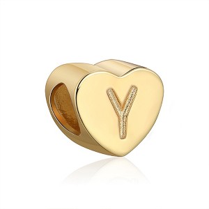 Initial Heart Charms Gold Over Sterling Silver Womens Ginger Lyne Collection - 1 of 4