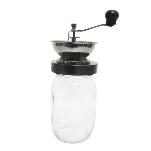 Lehman's Manual Coffee Grinder With Mason Jar Grounds Storage ...