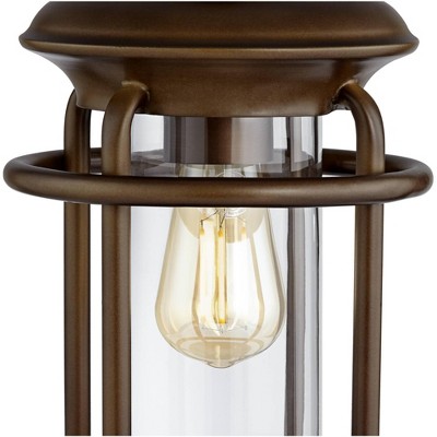 Bronze Industrial Table Lamp with Edison Bulb and USB Port