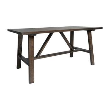 Flash Furniture Eli Solid Wood Farmhouse Coffee Table, Trestle Style Accent Table