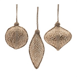 Woven Bamboo Ornament (Set of 6) - 1 of 4