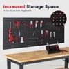 GOTGELIF WB0102-Plus 2500Lbs 60" Adjustable Height Work Bench Work Stand with Pegboard and 2-Tier Storage - 2 of 4