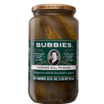 Bubbies Kosher Dill Pickles - 33 fl oz