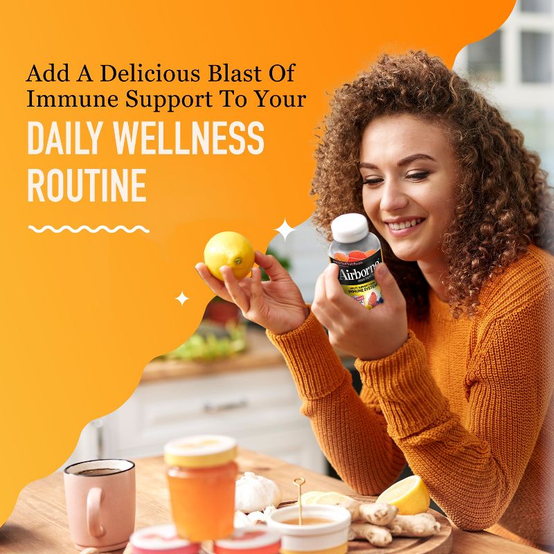 Airborne Immune Support Gummies with Vitamin C &#38; Zinc - Assorted Fruit - 63ct, 6 of 12