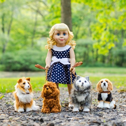 The Queen's Treasures Set Of 4 Puppy Dog Pets For Use With 18 Inch Dolls :  Target