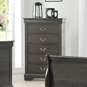 Acme Furniture 31" Louis Philippe Dresser Dark Gray Finish - 1 of 4
