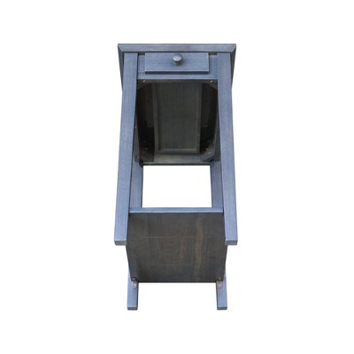 Heather Gray Antique Washed Narrow Parawood End Table