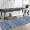 Washable Modern Geometric Printed Rug Non Slip Low Pile Rug Soft Throw Floor Cover Foldable Indoor Carpet for Living Room Bedroom Playroom - 2 of 4