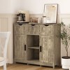 ORRD Wooden Storage Cabinet with Drawers and Shelves, Accent Floor Cabinet for Living Room, Bedroom, Bathroom, Multi-Functional Home Decor, Gray - image 3 of 4