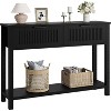 Farmhouse Entryway Table,43 Inch Wood Console Table with 2 Drawers,2 Tier Sofa Table with Storage for Living Room, Foyer Tables for Entryway - 3 of 4