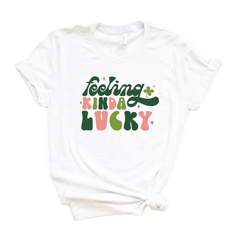 Simply Sage Market Women's Feelin Kinda Lucky Colorful Short Sleeve Graphic Tee - image 1 of 3