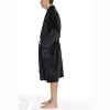 46901-BLK-M #FollowMe Velour Robe / Robes for Men - 2 of 2