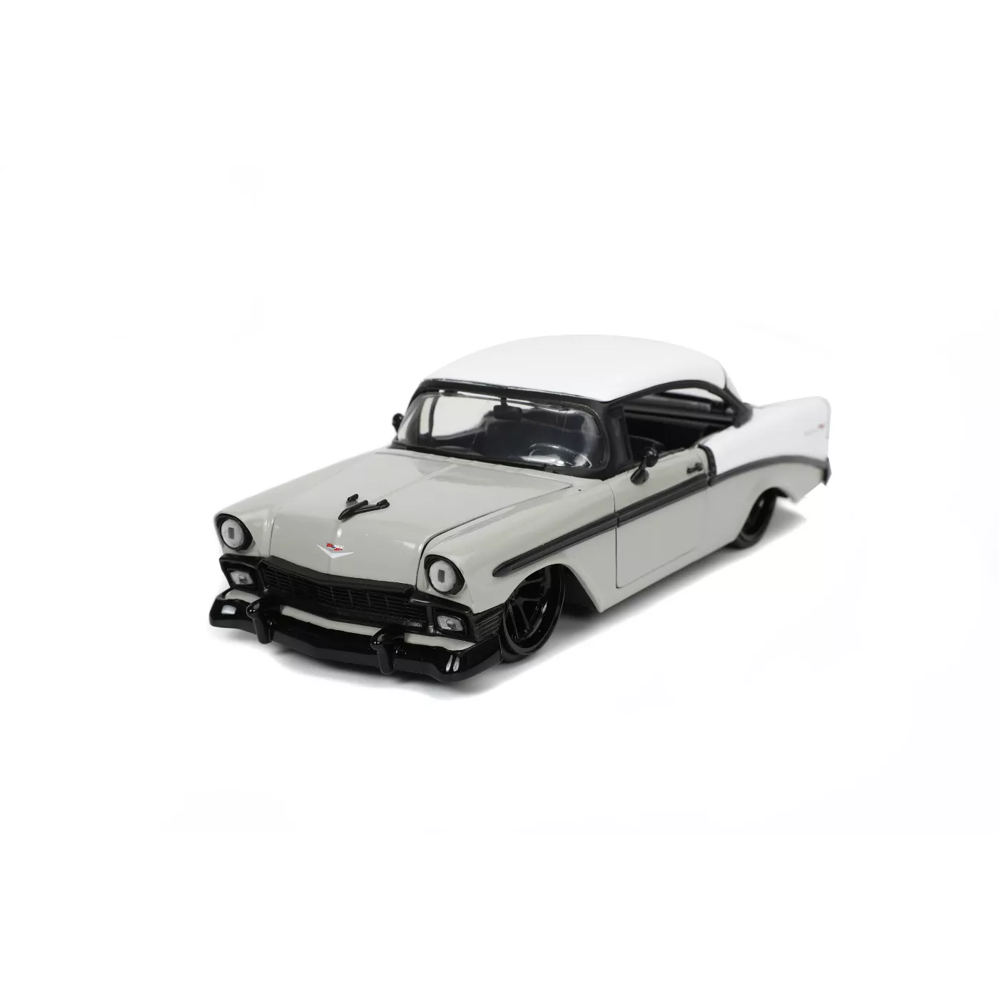 Big Time Muscle 1956 Chevy Bel Air Hard Top 1:24 Scale Die-Cast Vehicle - Gray - image 1 of 5