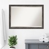 Bark Rustic Framed Bathroom Vanity Wall Mirror Charcoal - Amanti Art - 4 of 4