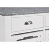 GlasFlength Kitchen Carts and Islands Modern Rolling Kitchen Cart with Spacious Storage for Kitchen, White,29.93”*22.05”*36.07" - 3 of 4