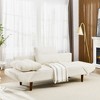 Convertible Futon Sofa Bed, Comfy Loveseat Sleeper Sofa with Adjustable Armrest, Thick Padded Cushion, Small 2 Seater Couch for Living Room, Bedroom - 4 of 4
