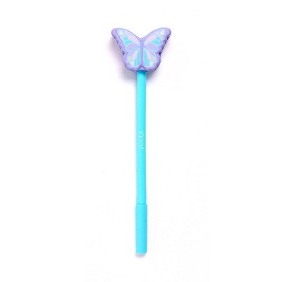 Yoobi Novelty Ballpoint Pen Squishy Topper Butterfly