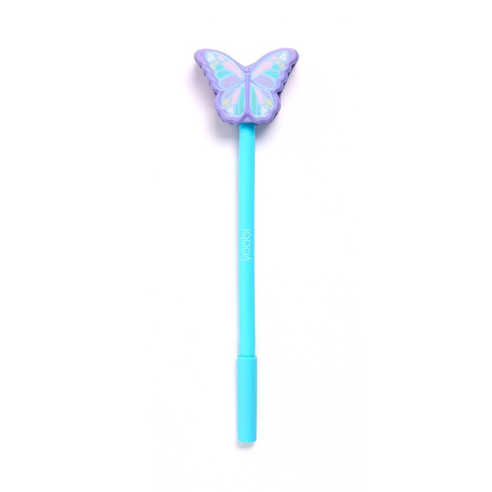 Yoobi Novelty Ballpoint Pen Squishy Topper Butterfly