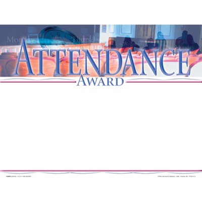 Hammond & Stephens Attendance Award Recognition  Award - Blank Item, 11 x 8-1/2 inches, pk of 25