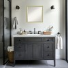 Amanti Art Incline Beveled Wood Framed Bathroom Vanity Wall Mirror - 4 of 4