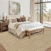 Washable Area Rug Soft Rugs for Living Room Modern Striped Non Slip Rug Geometric Checkered Foldable Print Mat - 2 of 4