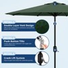 9' Outdoor Patio Umbrella, Outdoor Table Umbrella, Yard Umbrella, Market Umbrella with 8 Sturdy Ribs, Push Button Tilt and Crank - 3 of 4