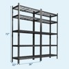 5 Tier Metal Storage Shelving Unit, 2000 LBS Capacity Adjustable Garage Storage Shelves,Utility Storage Wire Rack, Kitchen Shelving Unit for Basement - 2 of 4