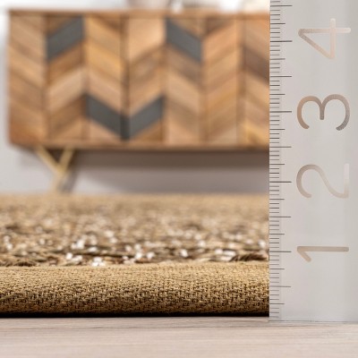 Beige Seagrass Rectangular Indoor Area Rug, 5' x 8'