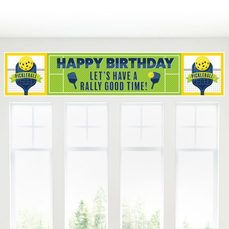 Big Dot of Happiness Let’s Rally - Pickleball - Happy Birthday Decorations Party Banner, 5 of 8