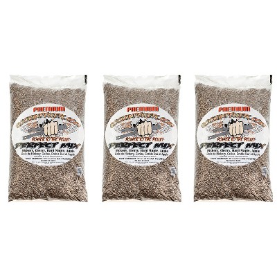 CookinPellets 40 Lb Perfect Mix Hickory, Cherry, Hard Maple, Apple Wood Pellets (3 Pack)