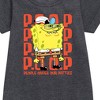 Girls' - SpongeBob SquarePants - People Order Our Patties Graphic Short Sleeve Fleece Dress - 2 of 4
