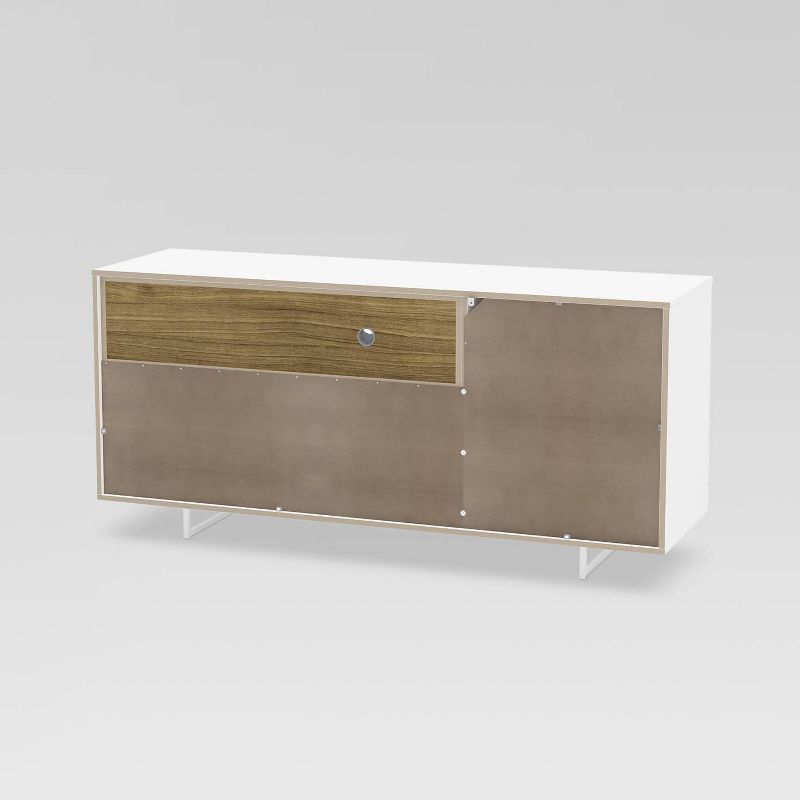 Honolulu TV Stand for TVs up to 60&#34; White/Walnut - Polifurniture, 5 of 9