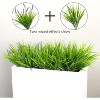 Attop 12 Bundles Artificial Plants Outdoor Fake Monkey Grass with Flowers for Pot UV Resistant Plant Decor Grass with Flowers - 2 of 4