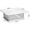 304 Stainless Steel Chimney Cap Cover - Adjustable Fireplace Flue Vent Top with Metal Strips, Screws & Gloves Included - 4 of 4