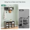 31.5 Inch Entryway Shoe Bench with Coat Rack,Cushioned Storage Seat & Cubbies,Hall Tree Wall Mount with Hooks, Blackboard & Extra Storage - 3 of 4