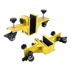 Door Dolly Heavy Duty - 2 Pack 750 LB Capacity Door Installation Kit, Fit 0-1-7/8 in Panels with Lockable Wheels for Construction/Remodeling - 1 of 4