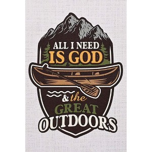 Dicksons IBB-234 All I Need is God and The Great Outdoors White and Black 3 x 2 Paper Itty Bitty Blessings Card Bookmark, Pack of 24 - 1 of 2