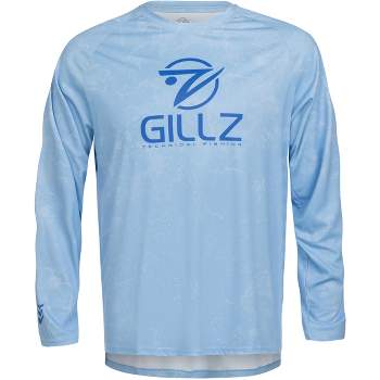 Gillz Contender Series Uncle Sam's Bait Shop Uv Long Sleeve Shirt - Powder  Blue : Target