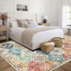 Washable Rug Vintage Floral Floor Carpet with Anti Slip Backing - 3 of 4