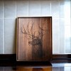 Slickblue Deer Design Wooden Serving Board – 18" x 14" Dark Wood, Perfect for Hunting & Outdoor Lovers - 4 of 4