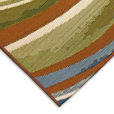 Serenity Swirls Abstract Indoor/Outdoor Rug 3'3" x 4'11"