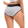 INSPIRE CHIC Women's Stretch Breathable Contrast Color Briefs 5 Pcs - 2 of 4