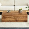 VYNXARIA Stylish Wood-Textured MDF Coffee Table for Modern Living Spaces - 2 of 4