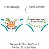 Big Dot of Happiness Let's Hang - Sloth - Diaper Shaped Raffle Ticket Inserts - Baby Shower Activities - Diaper Raffle Game - Set of 24 - 2 of 4